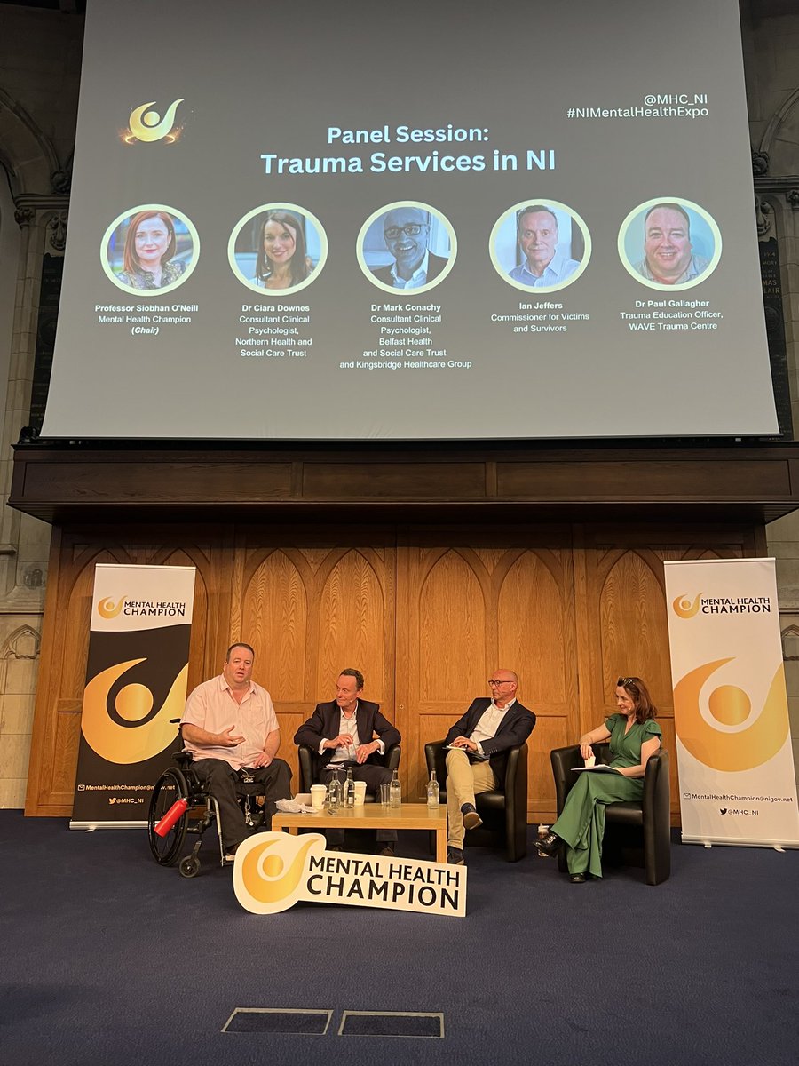 Our panel session on Trauma Services NI explores the ways in which we treat and support those who have experienced childhood adversity & trauma. Joined by @WAVETrauma @IBJeffers @nivictimscom