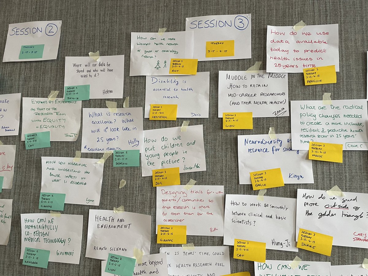 This morning, we kicked off our Emerging Research Leaders Summit in Birmingham. 

In our open circle session, participants raised ideas for discussions on what UK health could look like in 25 years 💬