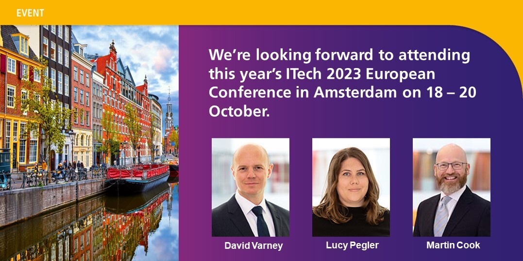 Our #technology partners David Varney, Lucy Pegler and Martin Cook are looking forward to attending this year’s <a href="/itechlaw_assn/">ITechLaw Association</a> 2023 European Conference on 18 – 20 October. Get in touch if you would like to meet the team. bsalmon.us/48P0eBC 

#ITechLaw #ITLamsterdam23