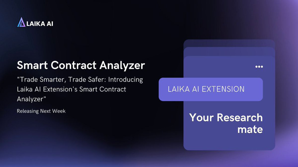 #Laika_AI Extension is officially live.💥🚀

Use it and get eligible for future #Airdrop.🔥🎁

#BTC    #ETH $BTC $ETH #USDT $MNT $AVAX $AR $TWT #100X $JST #OXBT #CRYPTOMINING #SPY $NEAR $COMP $LEO $XAUT #LAFC    #NFTCOLLECTION $OCEAN #CRYPTOCURENCY #COINCREDPRO $FXS #AI