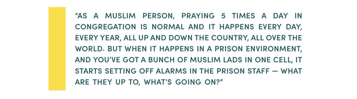Our work in prisons with Muslims records the abuse of human rights, and the toll this has on mental health 

We are building a free community-led therapy service for those harmed by the legal system called Coming Home

To read more about Muslims in prison: shorturl.at/kEX69