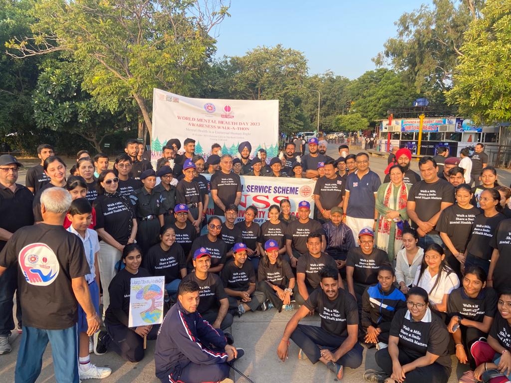 OfficialPU's tweet photo. NSS PU with the Faith Hospital,Chd. organized a walk-a-thon to mark the World Mental Health Day. The walk-a-thon started from the Sukhna Lake and after passing through the Rock Garden,concluded at the Sukhna Lake. Mr Rajiv Gupta IAS, Chief Administrator, GMADA was the Chief Guest https://t.co/vF4Hqtoj5E