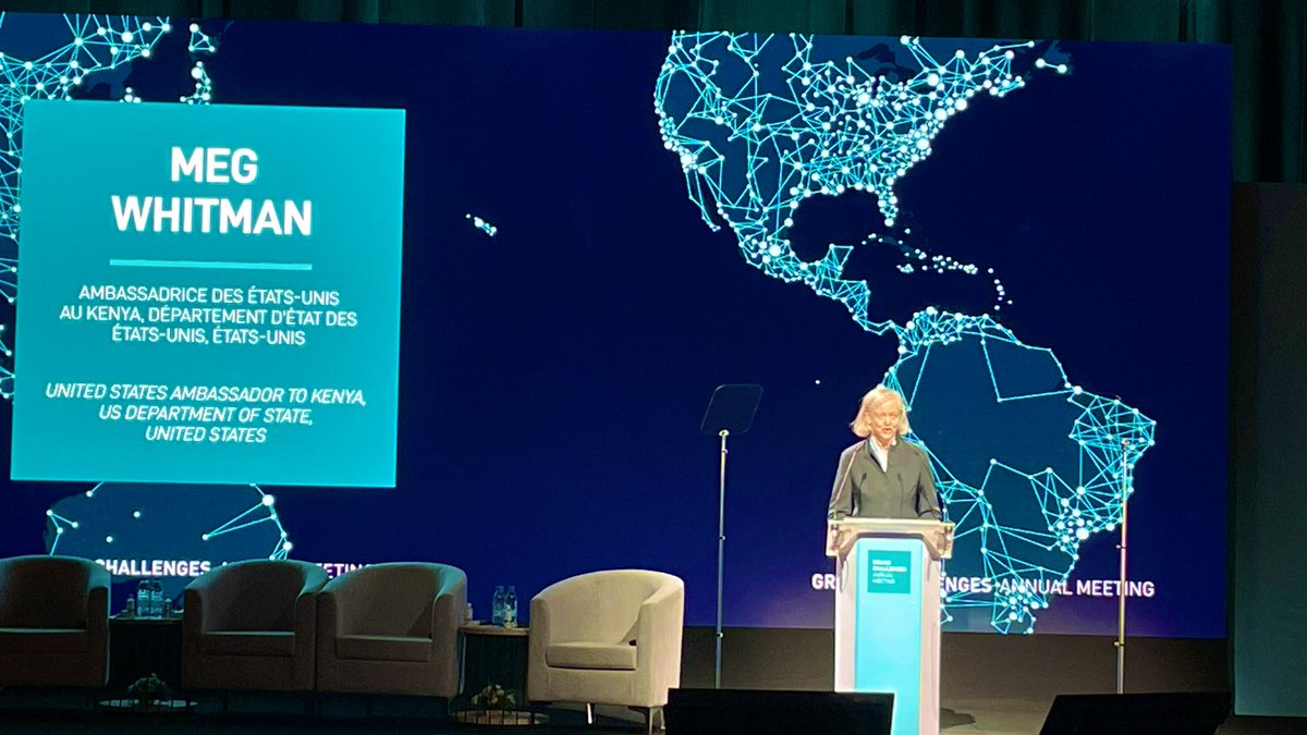 bornanyaoke's tweet image. Innovation is the lifeline of every industry in the 21st Century.
@USAmbKenya gives an example of #Mpesa as disruptive innovation in action bringing local solutions to global problems. #GCAM2023 #grandchallenges