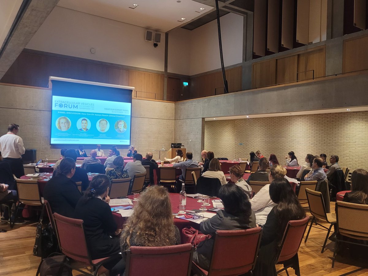 The #EVForum is underway! A fantastic morning of presentations and our first panel discussion of the day: How Can EV Assays Reach Clinical Practice? #Biomarkers #Diagnostics #Extracellularvesicles