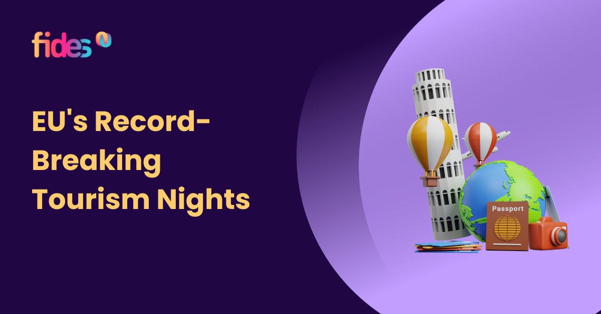 myfides's tweet photo. 🇪🇺 ✈️ The first half of 2023 has witnessed EU tourism nights reach a record 1.2 billion!

Nights by domestic guests even surpassed pre-pandemic levels, showcasing the pent-up demand and the industry's robust recovery.

#tourism #travel #EU #EUtourism #statistics https://t.co/dslXl1XrEK
