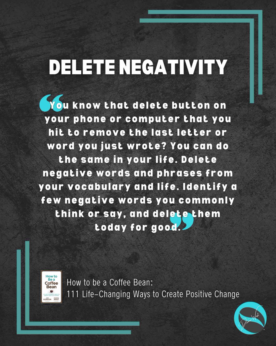 damonwest7's tweet photo. Delete the negativity and make room for words and phrases that are filled with positivity. 

Order your copy today!
How to Be A Coffee Bean👇
https://t.co/N3l60DzcZK

@jongordon11 #HowtoBeACoffeeBean https://t.co/vqytIdqWb0