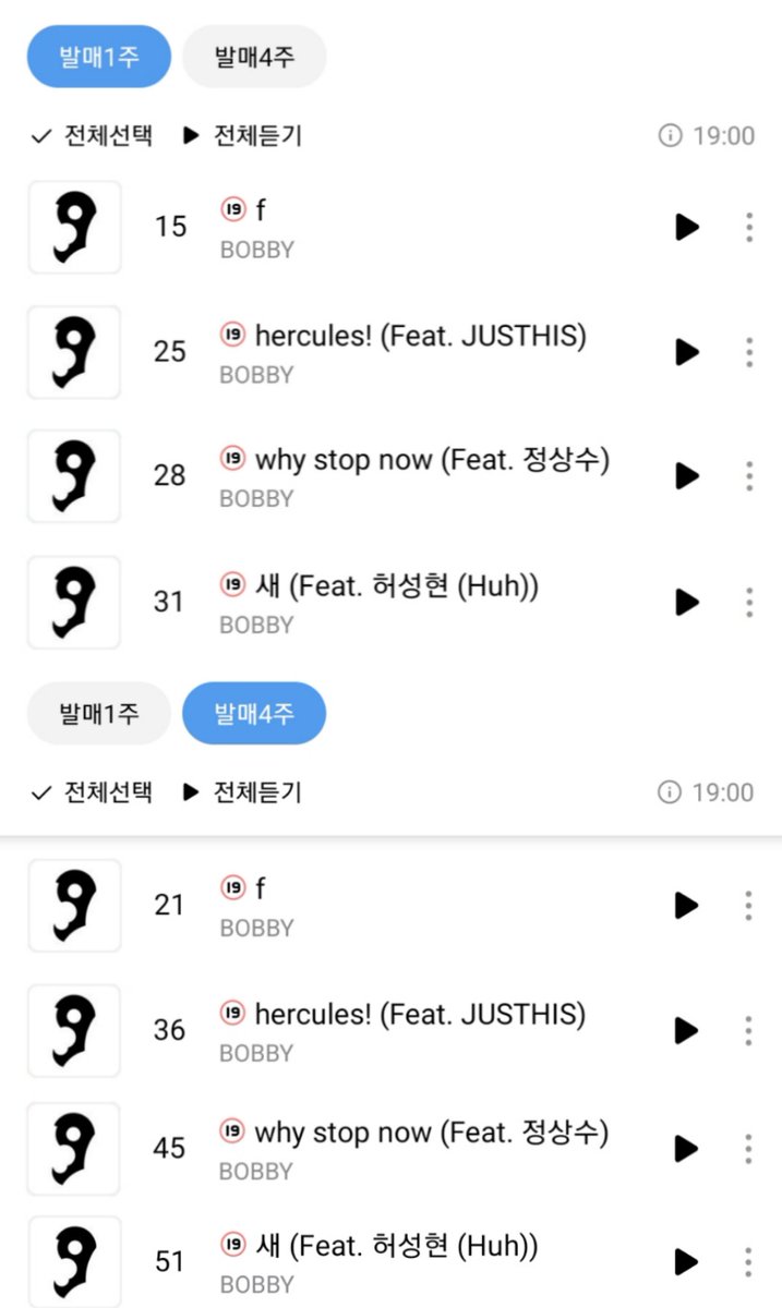 [DEBUT] Genie latest chart of 19:00 KST!

[1 week period]
#15 f
#25 hercules!
#28 why stop now
#31 새 

[4 week period]
#21 f
#36 hercules!
#45 why stop now
#51 새 

<a href="/bobbyranika/">김지</a> <a href="/BOBBY_SiR_JP/">.</a>

My choice for Billboard Hot Trending Song is #f by #BOBBY <a href="/bobbyranika/">김지</a>