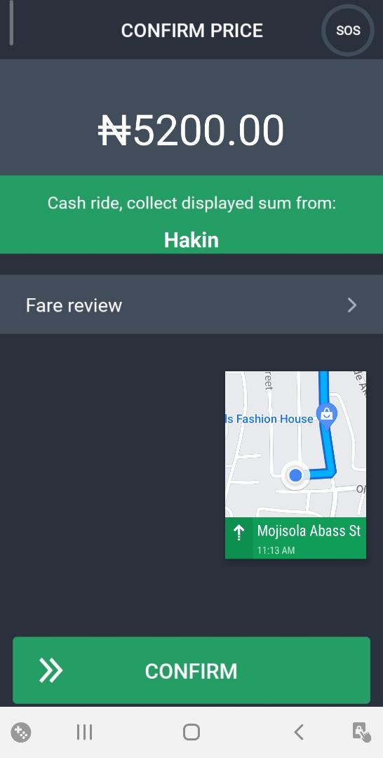 eshman007's tweet photo. @Boltapp_ng It is painful that your drivers would extort passengers with High price and deceive customers with payments different from the App.The App is displaying payment of 1,400 but ur driver is insisting that his app is showing 5,200.i paid him. But want to report this case https://t.co/6tkfPg5ABg