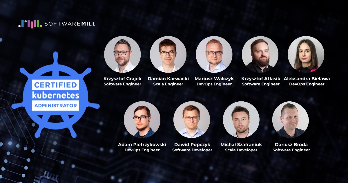 Awesome news: Aleksandra Bielawa, our DevOps Engineer, has become a Certified Kubernetes Administrator and the ninth team member to hold this esteemed title! Congratulations to you, Ola, and the rest of the team! #Kubernetes #cka #DevOps #Scala