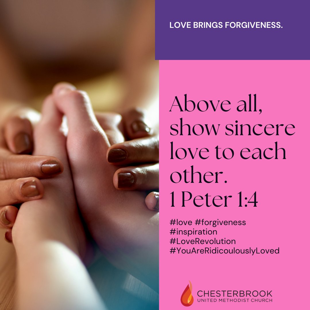 Embracing the power of sincere love, today and always. ❤️ #1Peter1v4 #LoveUnconditionally #love #forgiveness #inspiration #LoveRevolution #YouAreRidicoulouslyLoved