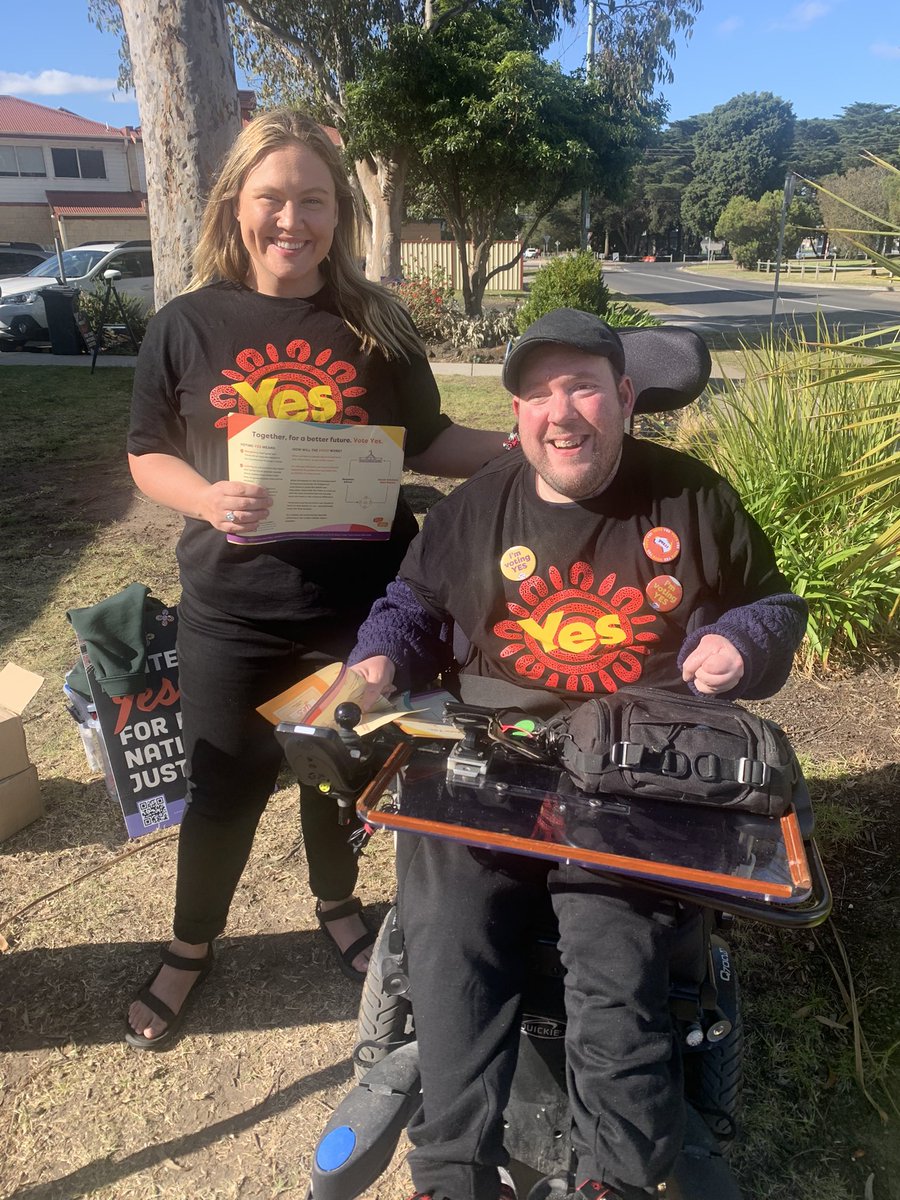 Fantastic afternoon pre-polling with #EllaGeorgeMP  for #TheVoiceReferendum #TogetherForABetterFuture #VoteYes #Recognition #Listening #BetterResults #Yes23