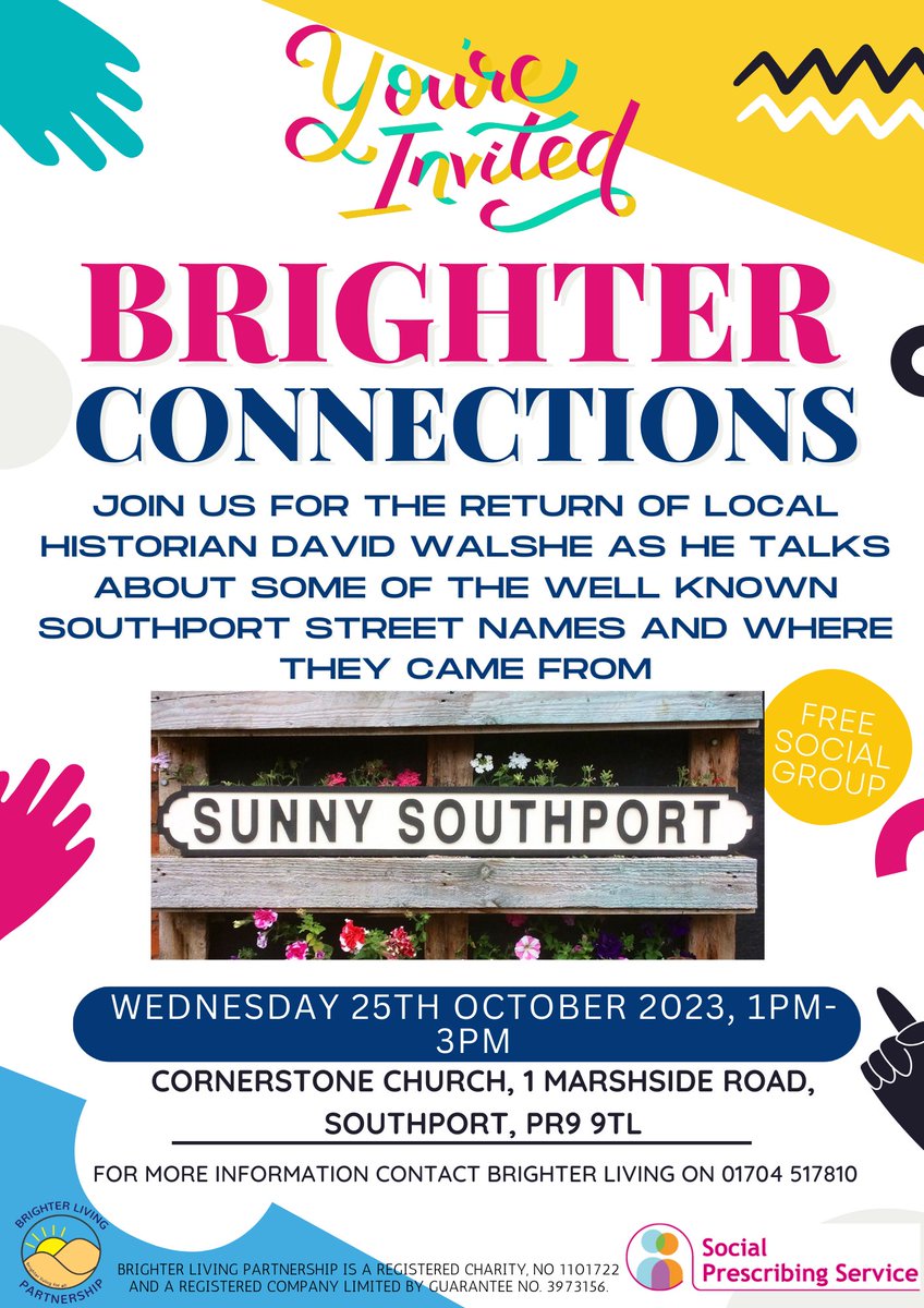 Secret Sand Land (@hiddensouthport) on Twitter photo Join me on Weds October 25th for <a href="/BrighterL/">Brighter Living Partnership</a> in the rear lounge at Cornerstone Church, Marshside Rd for my talk, SOUTHPORT STREET NAMES, starting at 1.30pm. If you've attended before please do not be put off returning for a second time, I've added to the talk 😎 🙏 Join me on Weds October 25th for <a href="/BrighterL/">Brighter Living Partnership</a> in the rear lounge at Cornerstone Church, Marshside Rd for my talk, SOUTHPORT STREET NAMES, starting at 1.30pm. If you've attended before please do not be put off returning for a second time, I've added to the talk 😎 🙏