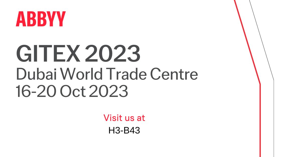Only 5 days left until the start of GITEX GLOBAL Largest Tech &amp; Startup Show in the World. Come visit our stand and discover the truth about your #process flow and performance.