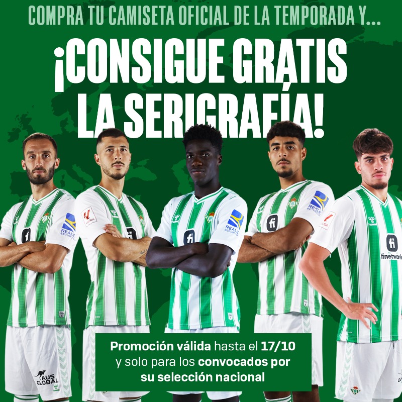 JERSEY FIRMADO O AUTOGRAFIADO POR EL EQUIPO DEL REAL BETIS BALOMPIÉ  2021-2022 - Ídolos