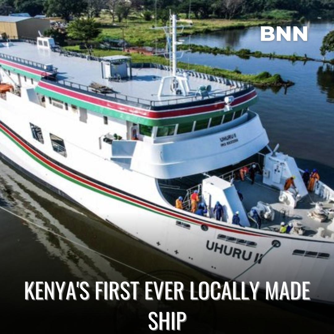 edgarobare's tweet photo. Kenya has successfully launched its first domestically constructed ship, the MV Uhuru II, which cost $16.1 million to build. This 100-meter vessel has the capability to carry 2 million liters of crude oil per trip and has a cargo capacity of 1,800 tons. #mvuhuruII https://t.co/1vU9jHIn5H