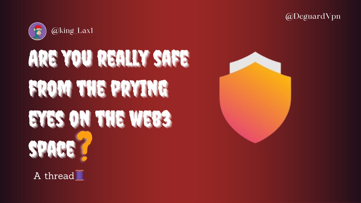 King_lax1's tweet photo. Is a decentralised future where your privacy is not secure really decentralised?🤔
Is my identity safe in the Defi space?
These are the queries we ask daily
Luckily today I found the perfect solution to those fears
Join me as I unravel this chronicle
#Deguardvpn 🛡
#Crypto https://t.co/ev0uOTUdXg