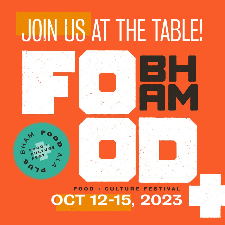 inbirmingham's tweet photo. 50+ chefs and five events over four days THIS WEEK, Birmingham! 😆 

FOOD+Culture Fest is here Oct 12-15! Join us at “The Dinner Table of the South” as we celebrate Bham's diverse culinary heritage. 🍽️

Get 🎟️ and more info at https://t.co/hjVxFtFX97

#inbirmingham | #foodplus https://t.co/O7JAhV90Gy
