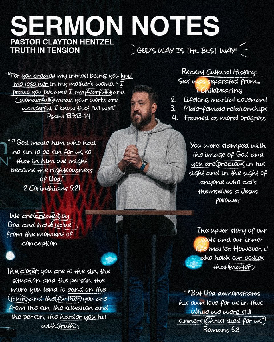 Some key points from our sermon by <a href="/ClaytonHentzel/">Clayton Hentzel</a> this weekend!

Miss the sermon? Check out the LINK IN BIO for the full sermon.