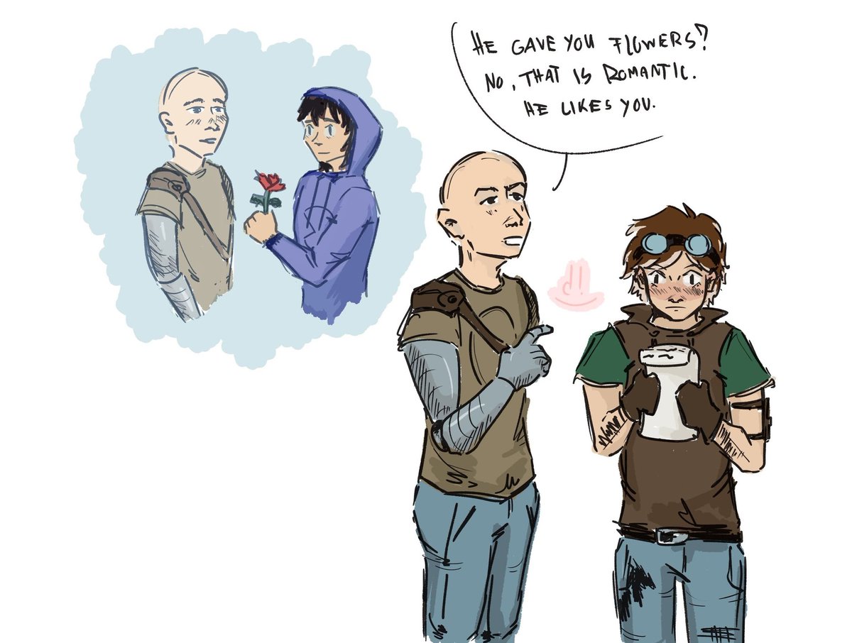 frsdcpht's tweet photo. guys, is it homossexual to give your bros flowers?

#qsmpfanart #tubbofanart #tubboqsmp #fitqsmp #pacqsmp https://t.co/NyNDW9Lhwn