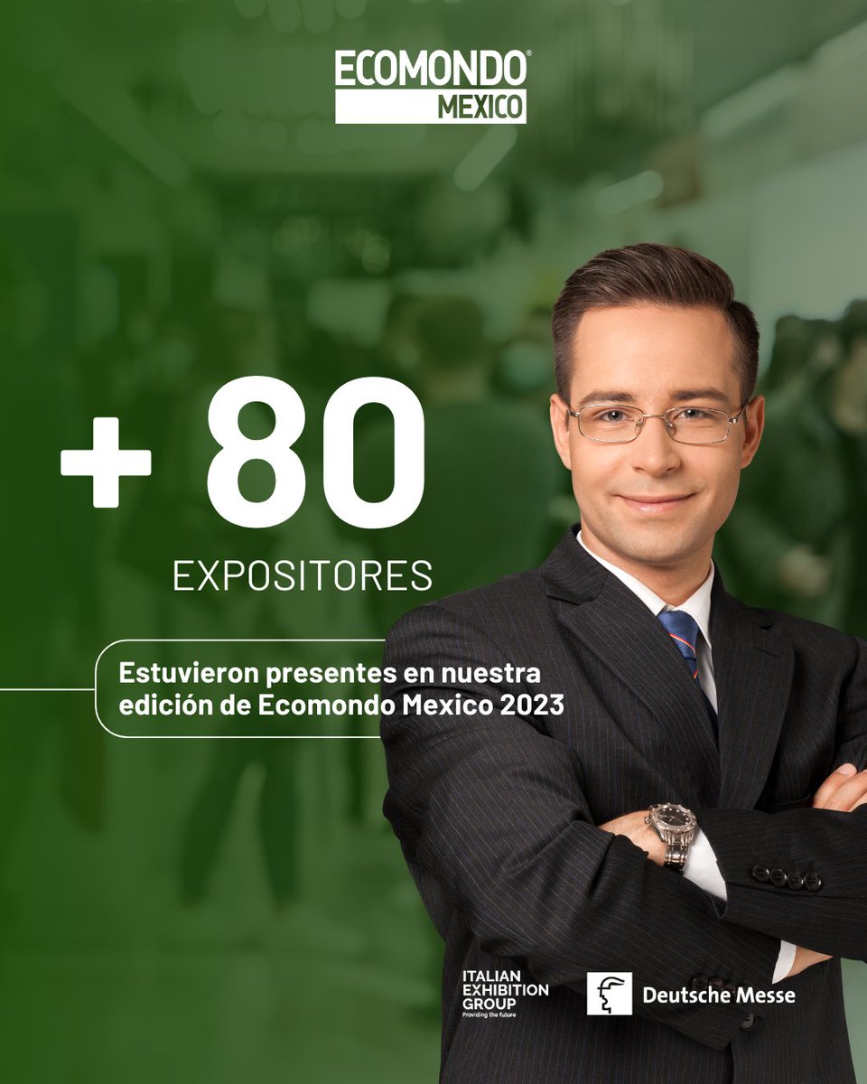 EcomondoMx's tweet photo. 🌐 ¡Más de 80 expositores dejaron su huella en Ecomondo Mexico 2023!

La pasión por la sostenibilidad, la innovación y la colaboración pueden lograr cosas incre��bles, juntos estamos creando un mundo mejor 🌱.

#EcomondoMexico #Expositores #Sostenibilidad #Innovación https://t.co/0mzacn8MPR
