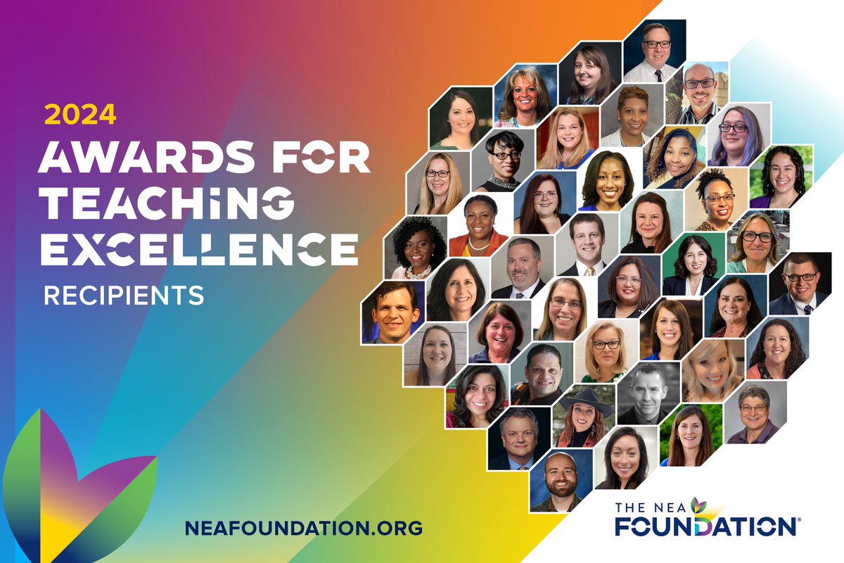 Honored to be one of 43 educators from around the country named <a href="/NEAFoundation/">The NEA Foundation</a> 2024 Awards for Teaching Excellence recipients! I can’t wait to represent <a href="/PSEA/">PSEA</a> at the #neafgala in May.