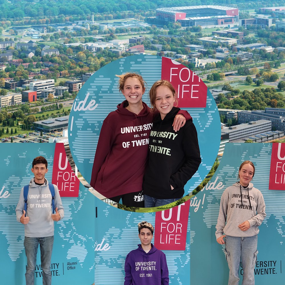 Tijdens de Kick-In hielden we een quiz over alumni feitjes en UT geschiedenis, waar deelnemers een hoodie konden winnen. De winnaars hebben kort geleden hun prijzen opgehaald! Gefeliciteerd Blert, Beren, Marije, Maren en Susan! 😄🎉