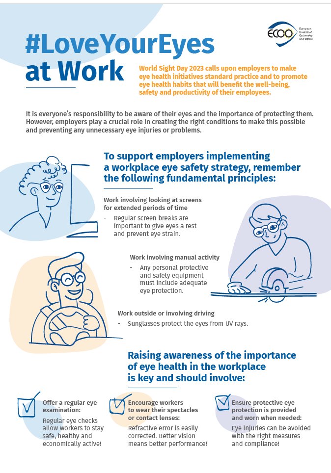 This #WorldSightDay learn why it is important to #LoveYourEyes at work with our new infographic and article. tinyurl.com/25u48893 tinyurl.com/mhx3p3ws