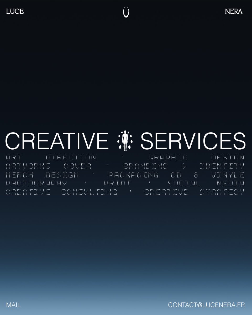 arthur_connault's tweet photo. LUCENERA • CREATIVE SERVICES
 
DIRECTION ARTISTIQUE GLOBALE :
+CREATION DE COVER
+IDENTITÉ GRAPHIQUE
+PACKAGING CD/VINYLE
+PHOTOGRAPHIE
+VISUELS 3D
+PRINT
+CREATIVE CONSULTING
+CREATIVE STRATEGY

MAIL : contact@lucenera.fr https://t.co/mDm54k5LDj