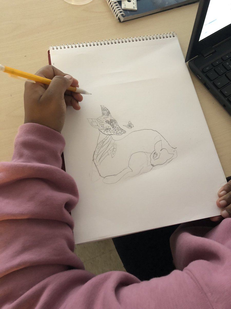 kmustachi's tweet photo. Introduced Zentangle Art this morning as we talk about World Mental Health Day and the #feeloutloud campaign @KidsHelpPhone @SenecaTrailPS https://t.co/PkHCCfUYPj