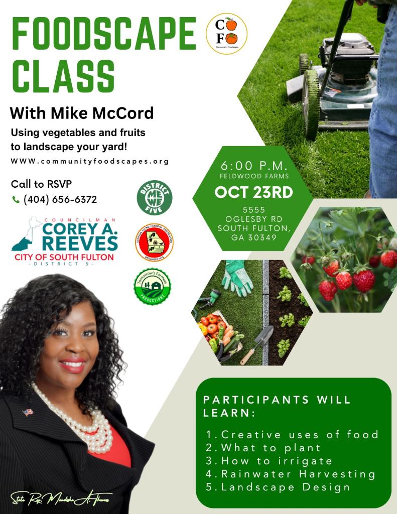 ReevesCOSF5's tweet photo. 🌿 Join us on Oct 23 at 6:00 PM at Feldwood Farms for a Foodscape Class! Learn edible landscaping &amp; sustainable gardening. Info at https://t.co/wZz4vQeIpM 🍅🌳 #FoodscapeClass https://t.co/0aIT3iG0aO