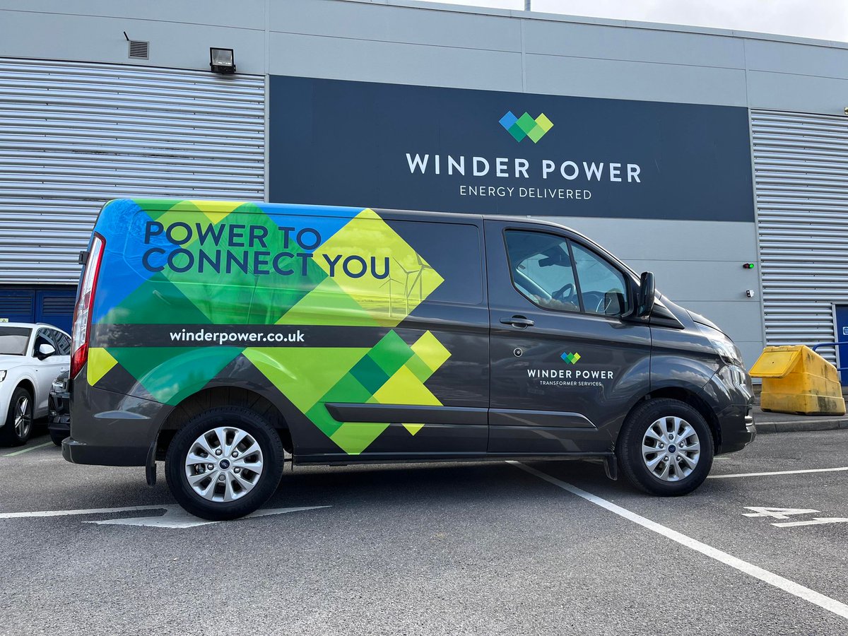 WinderPower's tweet photo. New Vans have finally arrived!

A very proud moment for us to finally welcome the first of 8 new Winder Power work vans with our new logo and colour scheme for our Transformer Service Engineers.

#onwards #newbeginnings #rebranding #transformerservices #winderpower https://t.co/jg400eYvd3
