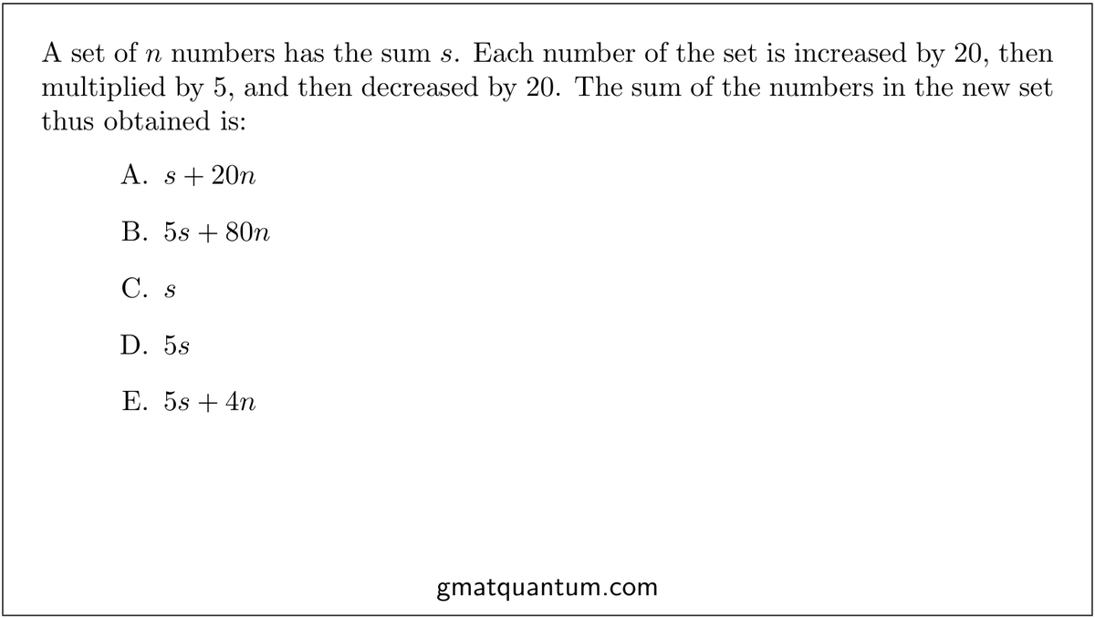gmatquantum's tweet photo. Try the following GMAT Problem Solving question on statistics that requires being able to find the sum and average of a set of numbers. https://t.co/bpAH1gYQq1 #gmat #gmatprep #gmatpreparation #gmatquant #gmatfocus https://t.co/1MUbVhVJoN