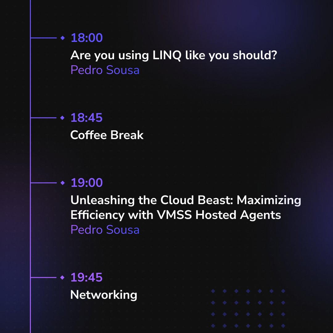 dotnetcoimbra's tweet photo. We're excited to unveil the agenda for our upcoming .NET Meetup on October 13th at Nest Collective Downtown. Get ready for a day filled with insightful sessions, engaging discussions, and networking opportunities with fellow tech enthusiasts. https://t.co/z4M0S5sxmg