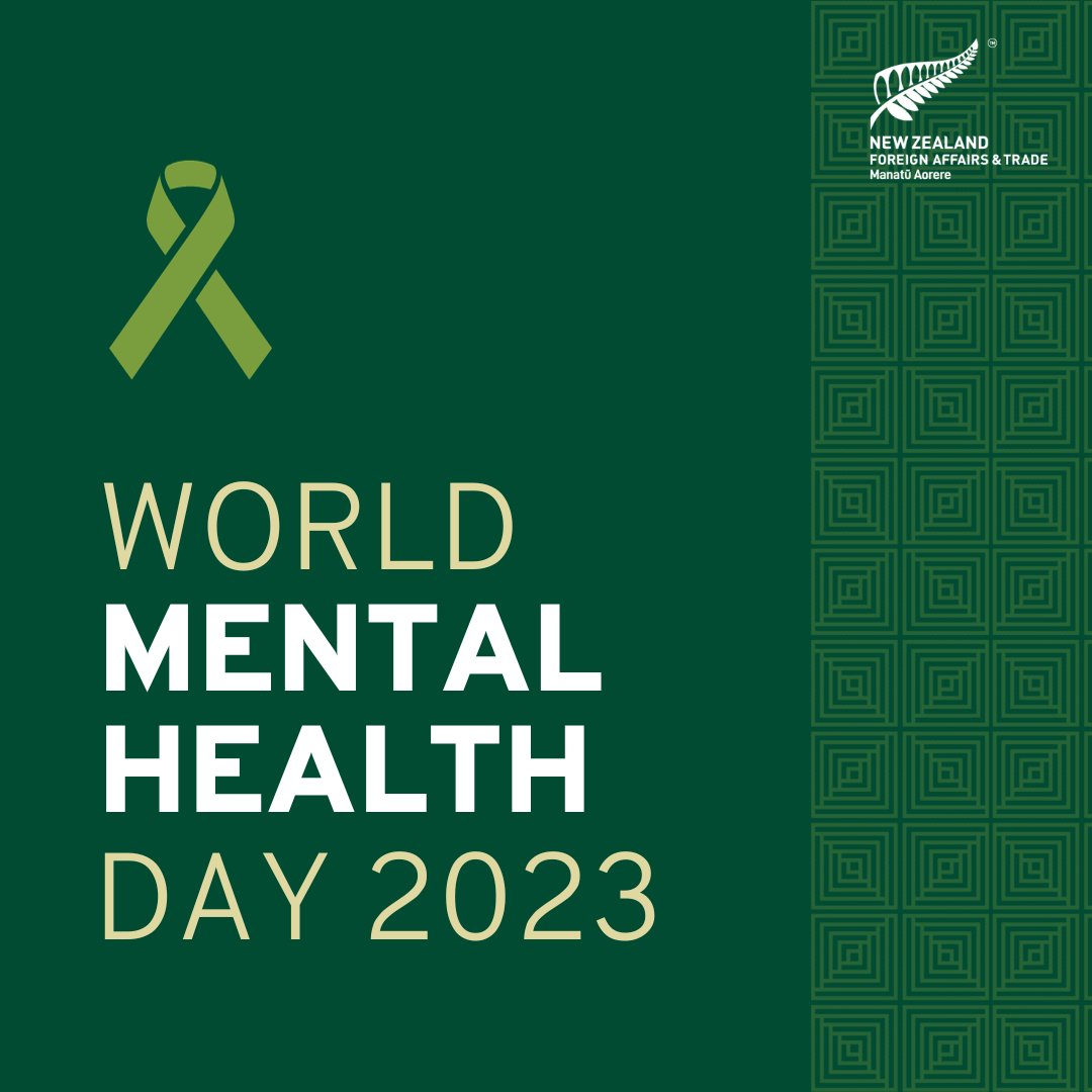 Today is #WorldMentalHealthDay. New Zealand 🇳🇿 commends the theme this year: mental health is a universal human right. We join the world in continuing to improve mental health services for our communities ➡who.int/campaigns/worl…