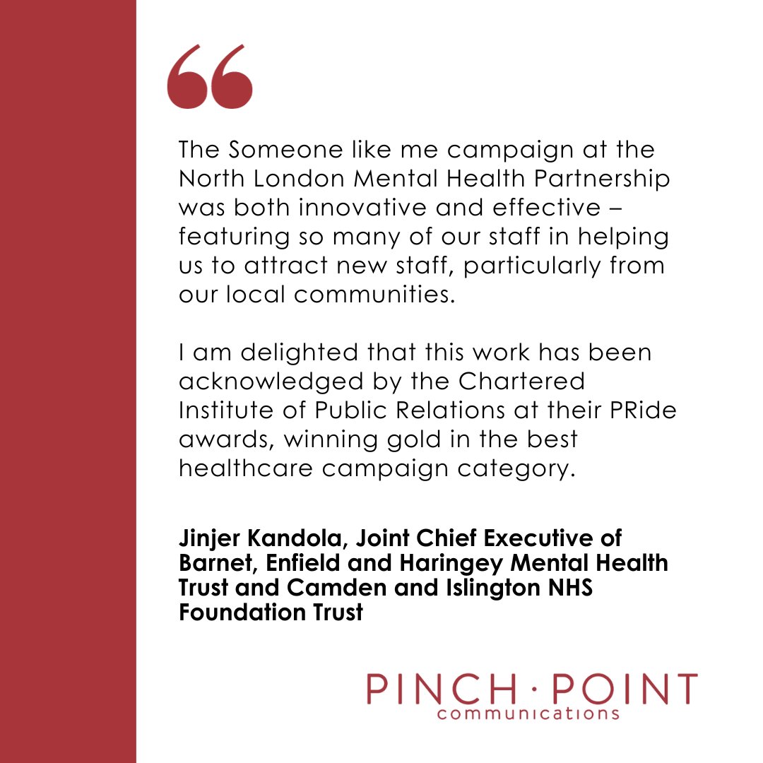 Pinch Point Communications (@pinchpointcomm1) on Twitter photo Following our Gold Award for the Someone like me campaign with @BEHMHTNHS, we hear from @kandola8 about winning the <a href="/CIPR_SW/">CIPR South West</a> best healthcare campaign.
Thank you to everyone involved
#NHS #CIPR #Recruitment #PRideSCI #WMHD2023 #WorldMentalHealthDay Following our Gold Award for the Someone like me campaign with @BEHMHTNHS, we hear from @kandola8 about winning the <a href="/CIPR_SW/">CIPR South West</a> best healthcare campaign.
Thank you to everyone involved
#NHS #CIPR #Recruitment #PRideSCI #WMHD2023 #WorldMentalHealthDay