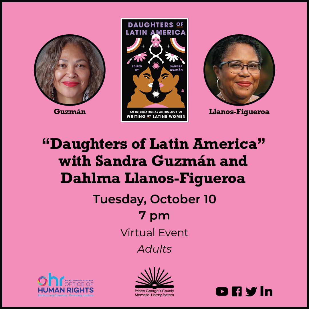 mssandraguzman's tweet photo. Come tonight at 7 pm. EST. I’ll be in conversation with the brilliant scribe, Dahlma Llanos Figueroa. Her novels illuminate the heroes and she-roes who survived the horrific Puerto Rican Atlantic Slave Trade. Here’s the link: https://t.co/ZcF1BAdIGH https://t.co/FPBQZG5S0g