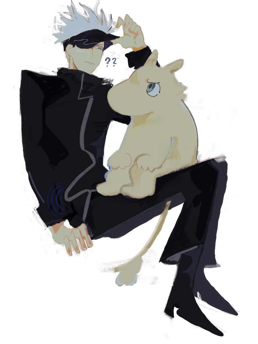 Had to draw gojo with moomin too so geto wouldn’t be alone
