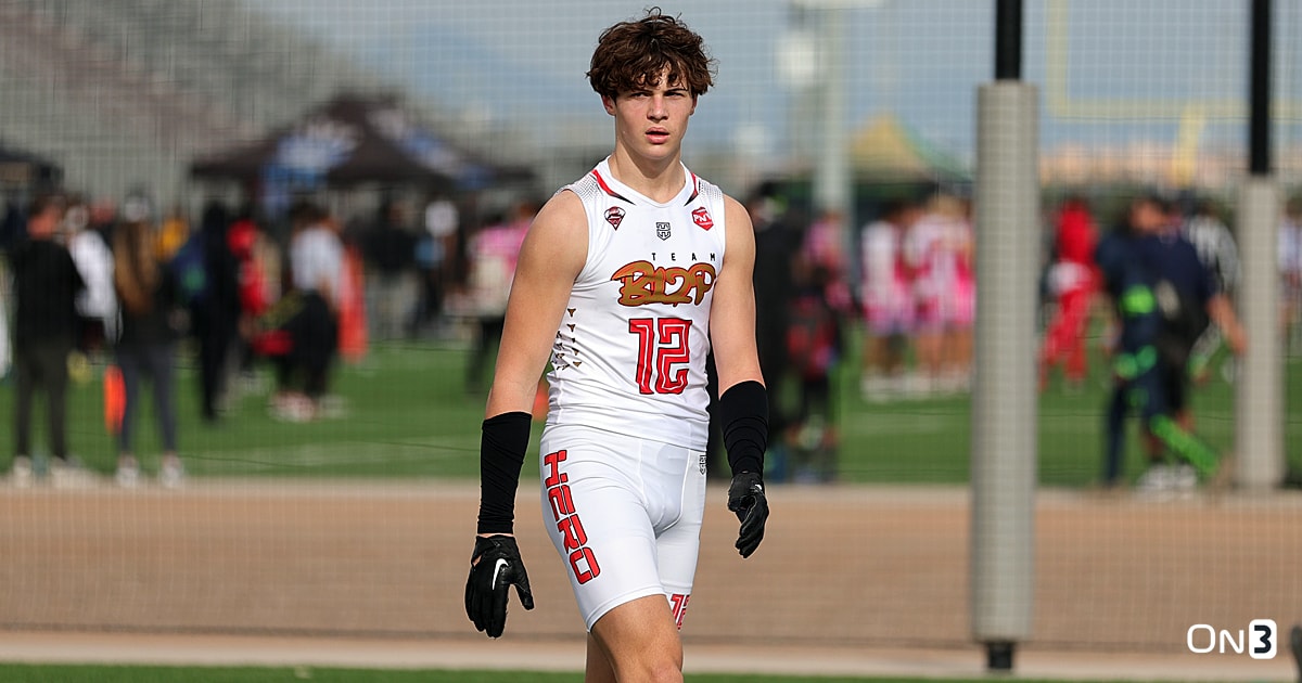 On3NIL's tweet photo. No. 1 tight end recruit Brock Harris landed his first NIL deal to promote Defense Drinks. The four-star can participate in NIL activities without jeopardizing high school eligibility because he lives in Utah.

@JeremyCrabtree reports: https://t.co/doCElO9NfS https://t.co/y98SfbK4Dw