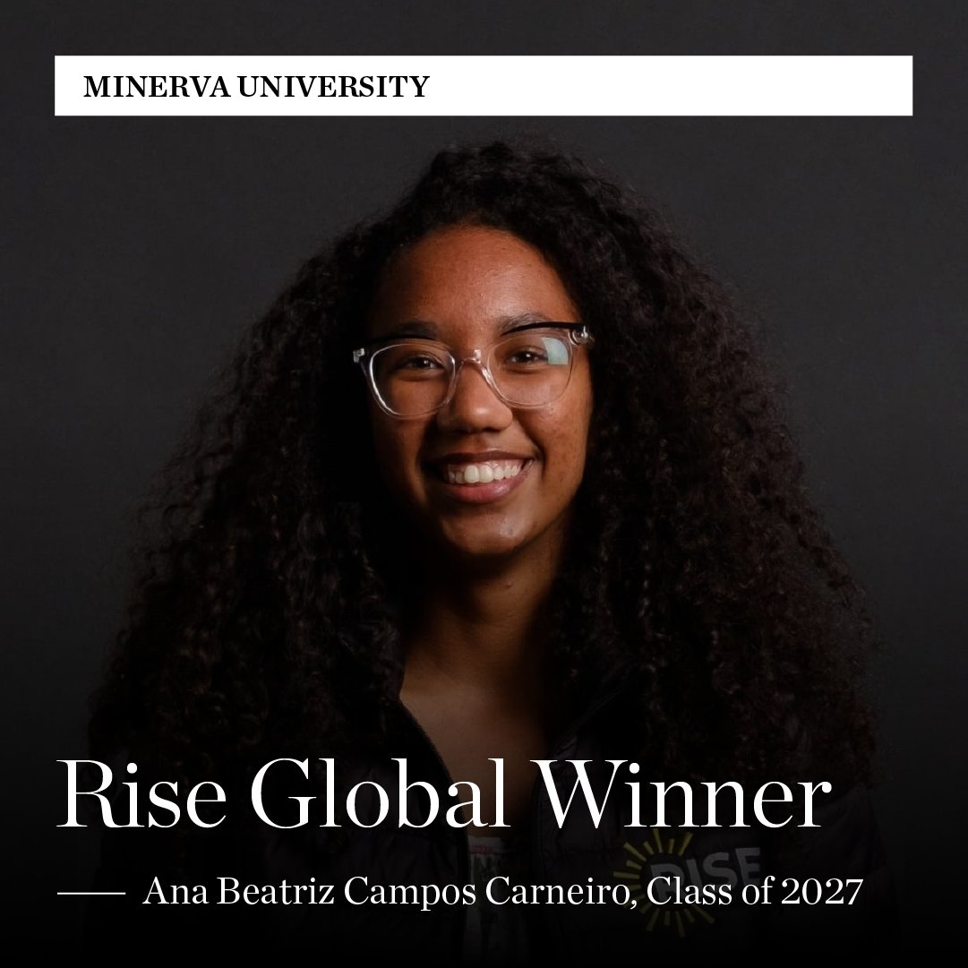 MinervaUni's tweet photo. Ana Beatriz is a @risefortheworld Global Winner and part of Minerva's #ClassOf2027. With Minerva's partnership with Rise awarding Global Winners need-based scholarships, learn more about what Rise means to Ana Beatriz and her journey to Minerva.
https://t.co/bI0osy2cAc https://t.co/O2Vp3GX0zn