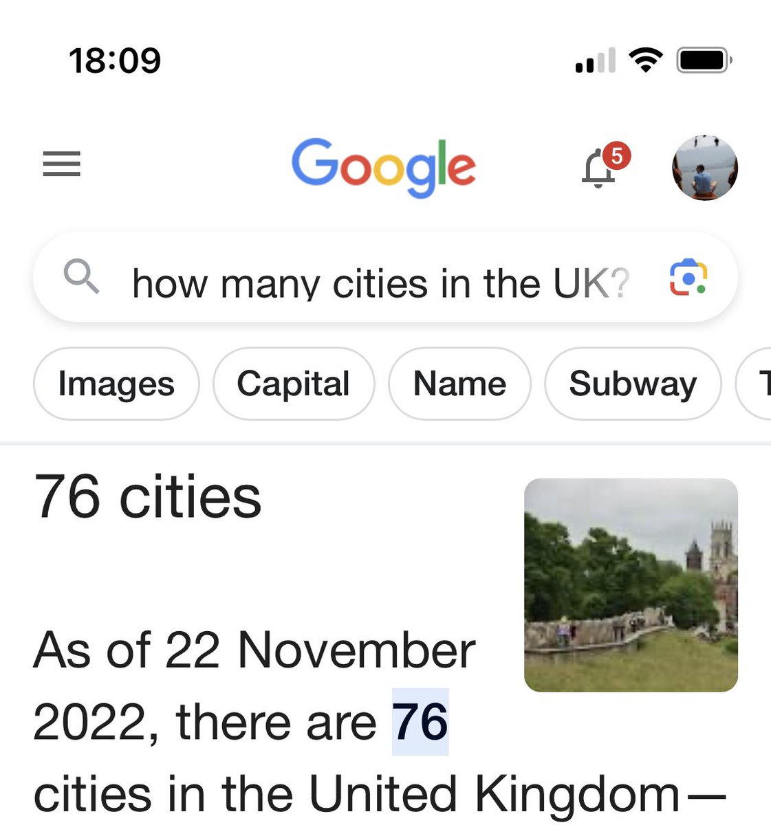 JPalfers's tweet photo. So unimpressed with @CNTraveler and @TimeOutLondon seeming to claim there are 51 cities in the UK? There were 51 cities in ENGLAND prior to 2022 (now there are 55). But there are 76 in the UK - which, let’s not forget, includes three other countries. https://t.co/SXAM7I1mJ0