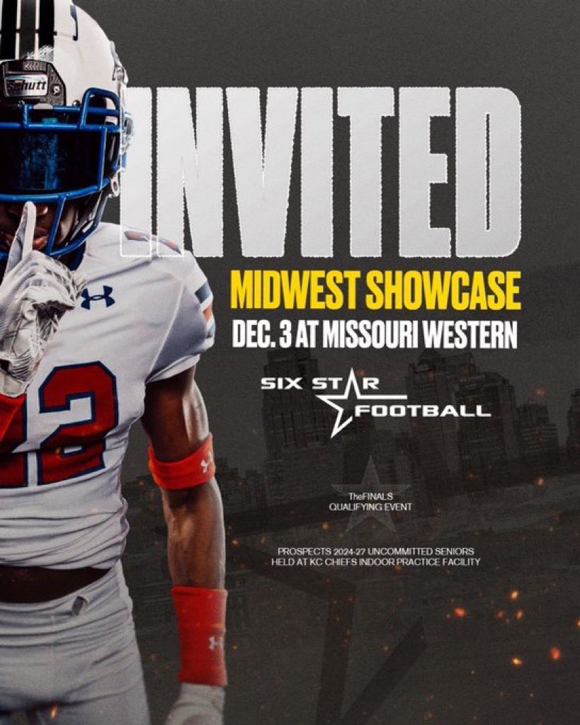 Thanks for the invite <a href="/6starfootballKS/">Six Star Football | KANSAS</a>
