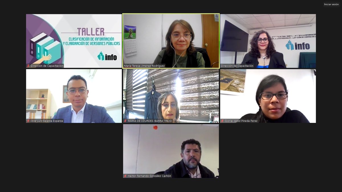 InfoCdMex's tweet photo. Personal de la Dirección de Capacitación del INFO CDMX imparte el Taller: Clasificación de Información y Elaboración de Versiones Públicas, el cual está dirigido a personas funcionarias públicas de esta Ciudad.
#CapacitaciónINFO https://t.co/16PkmO7dp1