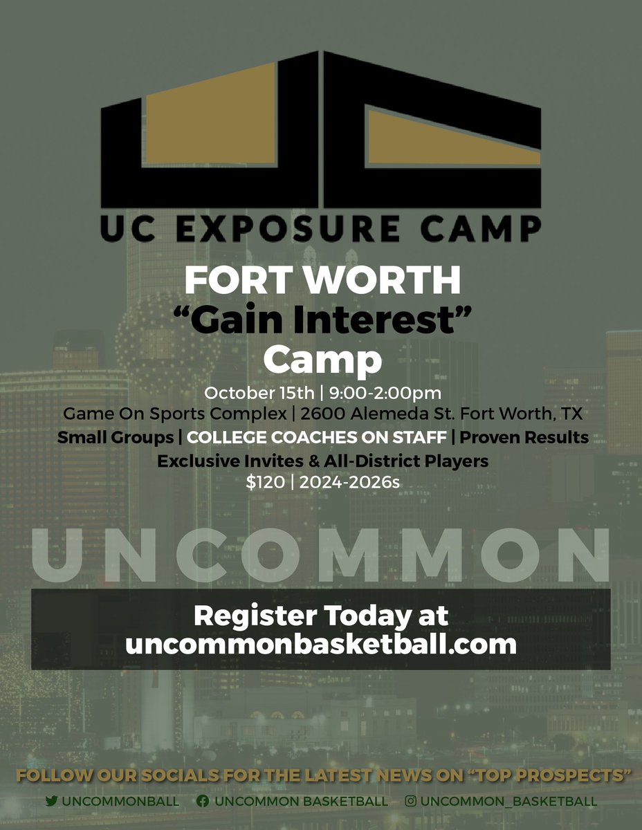 UC_Exposure's tweet photo. Sr Invites go out today for the DFW Camp! College Coaches heading to the @TexasHoopsGASO Showcase stop by Oct. 15th | 9-2pm at Game On in Fort Worth #UCExposure #Only48 #FinishOnTop #GainInterest @UTDALLAS_MBB @RangerMbb @dontemathis_ @TexasRanked @TexasPrepReport @CoachBWan https://t.co/dLQMOuCbt4