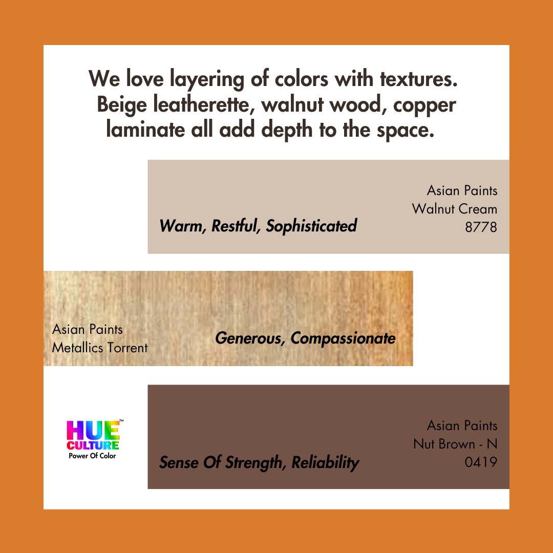 culture_hue's tweet image. Malhotra’s House 🛌

We love layering of colors with textures. 
Beige leatherette, walnut wood, copper laminate all add depth to the space.

Connect with us to get Color Consultancy of your space!

#colorproject #colorexpert #colorconsultant