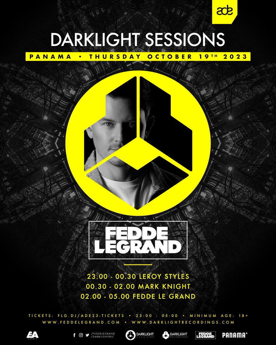 feddelegrand's tweet photo. TICKET GIVEAWAY ON IG | Get ready to light up your ADE Thursday night! 🔥 Darklight Sessions is taking over Panama during Amsterdam Dance Event on Thursday, October 19th! 🎶 #DarklightSessions #ADE2023 #AmsterdamDanceEvent #PartyTime #TicketGiveaway https://t.co/z08oGlp8fO