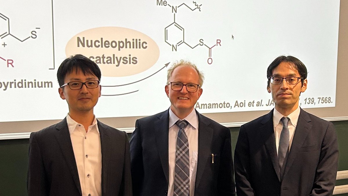 Trapp Research Group (@trapplab) on Twitter photo Congratulations to the Merck-Banyu Lectureship Award recipients Kenzo Yamatsugu and Masakazu Nambo visiting <a href="/LMU_Muenchen/">Universität München</a>. Great talks about Chemical Catalysis Enabling Synthetic Intervention in Cellular Epigenome & Transformations of Organosulfones! Congratulations to the Merck-Banyu Lectureship Award recipients Kenzo Yamatsugu and Masakazu Nambo visiting <a href="/LMU_Muenchen/">Universität München</a>. Great talks about Chemical Catalysis Enabling Synthetic Intervention in Cellular Epigenome & Transformations of Organosulfones!