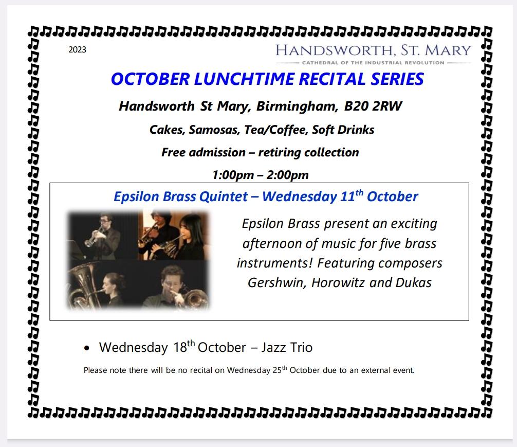 Looking forward to the brass quintet! <a href="/STMARYS_COTIR/">Handsworth, St Mary</a> tomorrow!