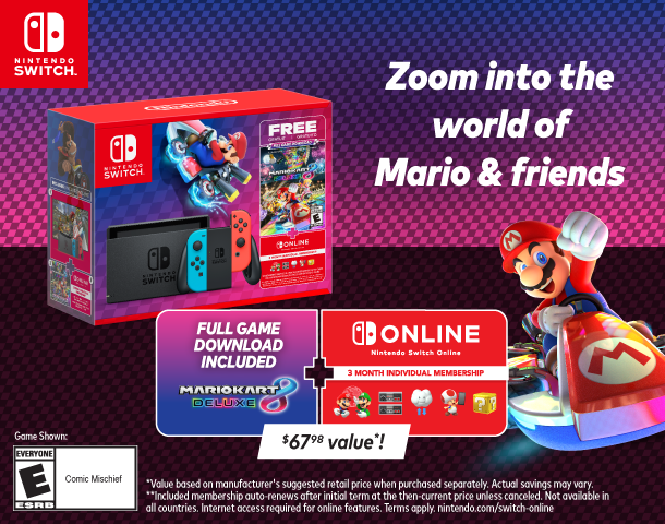 Nintendo Switch™ Mario Kart™ 8 Deluxe Bundle (Full Game Download + 3 Mo.  Nintendo Switch Online Membership Included) - Nintendo Official Site