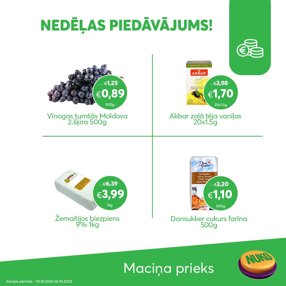 NUKO_lv's tweet photo. Iknedēļas maciņa prieks jau atkal NuKo lielveikalā.
Ieskaties, izvēlies savas iecienītās preces un ietaupi naudu un savu laiku. 😎

👉 https://t.co/r7trHV8M0w

#Nuko #Rīga #Latvija #atlaides #akcija https://t.co/fkVVzhQogR