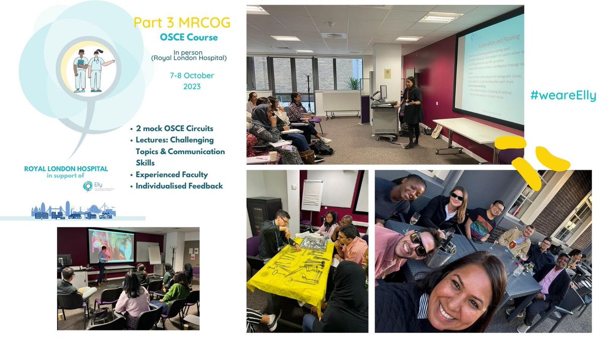 elly_charity's tweet photo. 🎓 Another successful #MRCOGPart3 revision course wrapped up in #EastLondon! Huge #ThankYou to our expert faculty, enthusiastic candidates & everyone that took time to make it happen! 

Also a special thanks to the Royal London Hospital Education Academy for enabling us to use their venue & facilities.

#Education #MedicalTraining #Revision #MRCOG #Part3 #Course @RoyalLondonHosp @MandeepKaler4 @swena_kapoor  #EllyCharity #weareElly